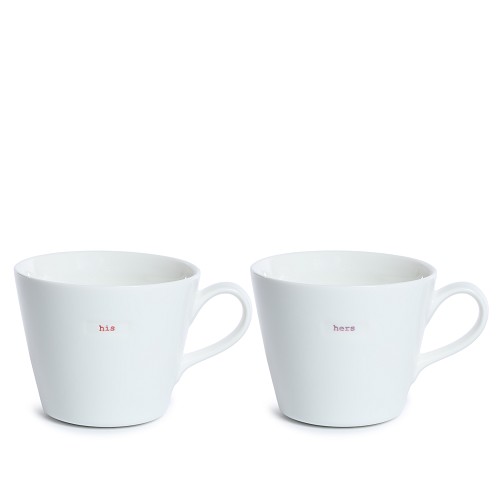 Bucket Mug Set of 2 his / hers